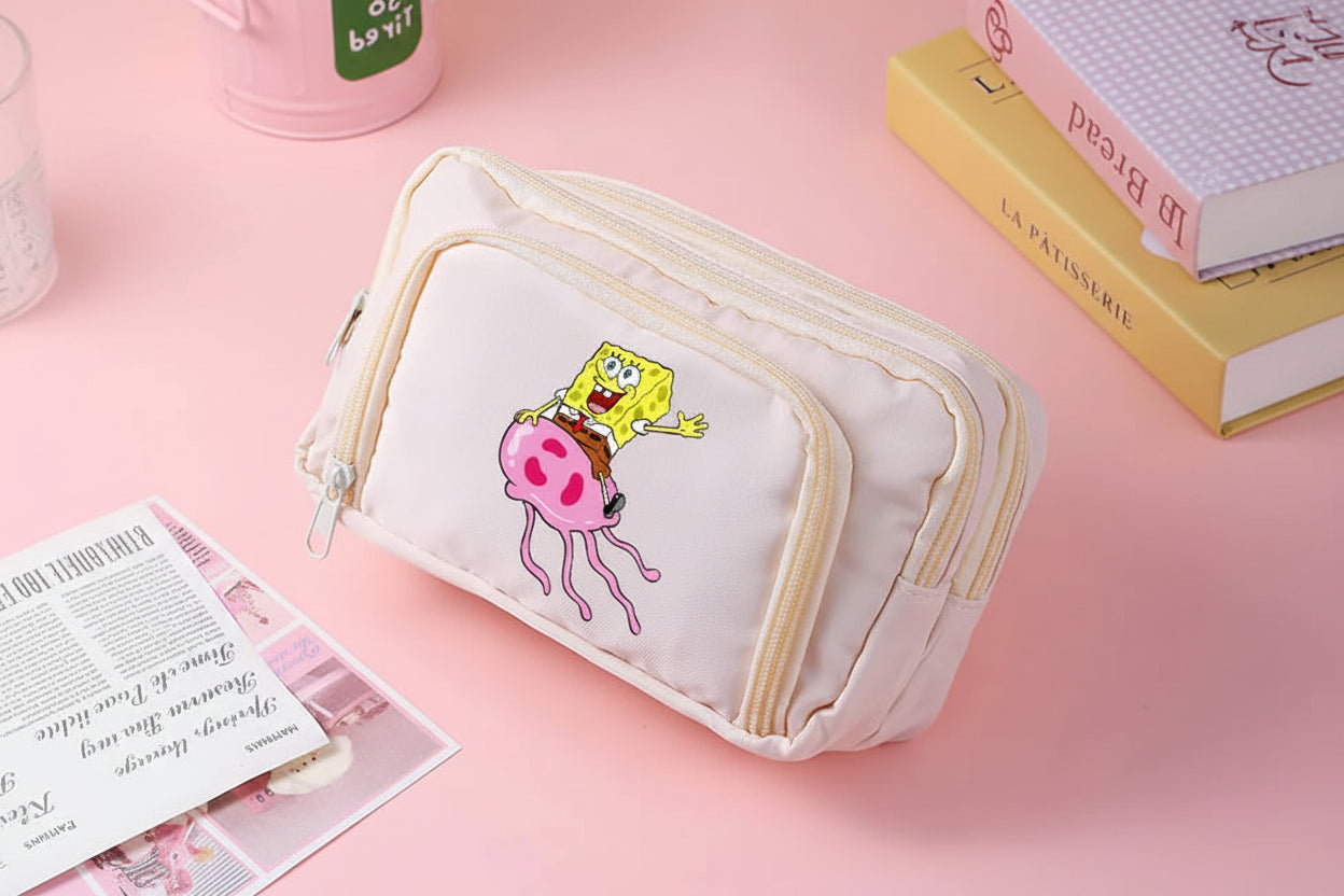 SpongeBob Schulmäppchen – Beige Kawaii