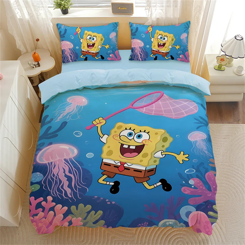 SpongeBob SquarePants Duvet Cover - Blue Jellyfishing Model