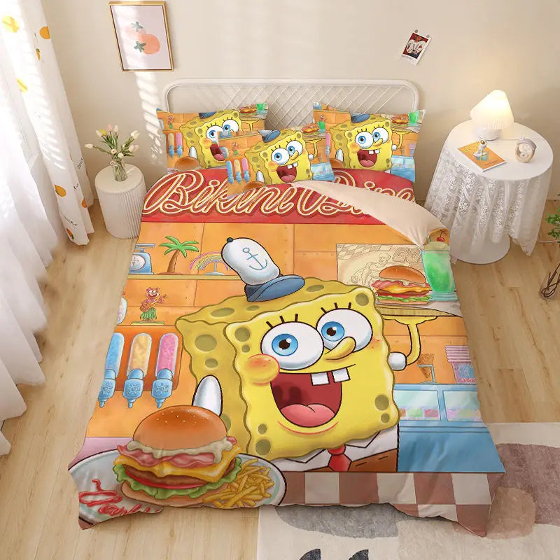 SpongeBob SquarePants Duvet Cover Set - Krusty Krab Burger Model