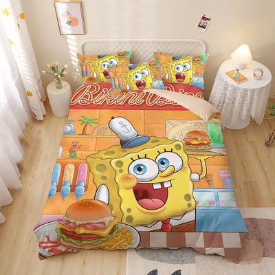 SpongeBob SquarePants Duvet Cover Set - Krusty Krab Burger Model
