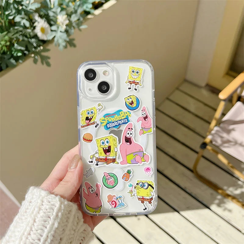 iPhone Hülle SpongeBob – bunte Kawaii-Aufkleber