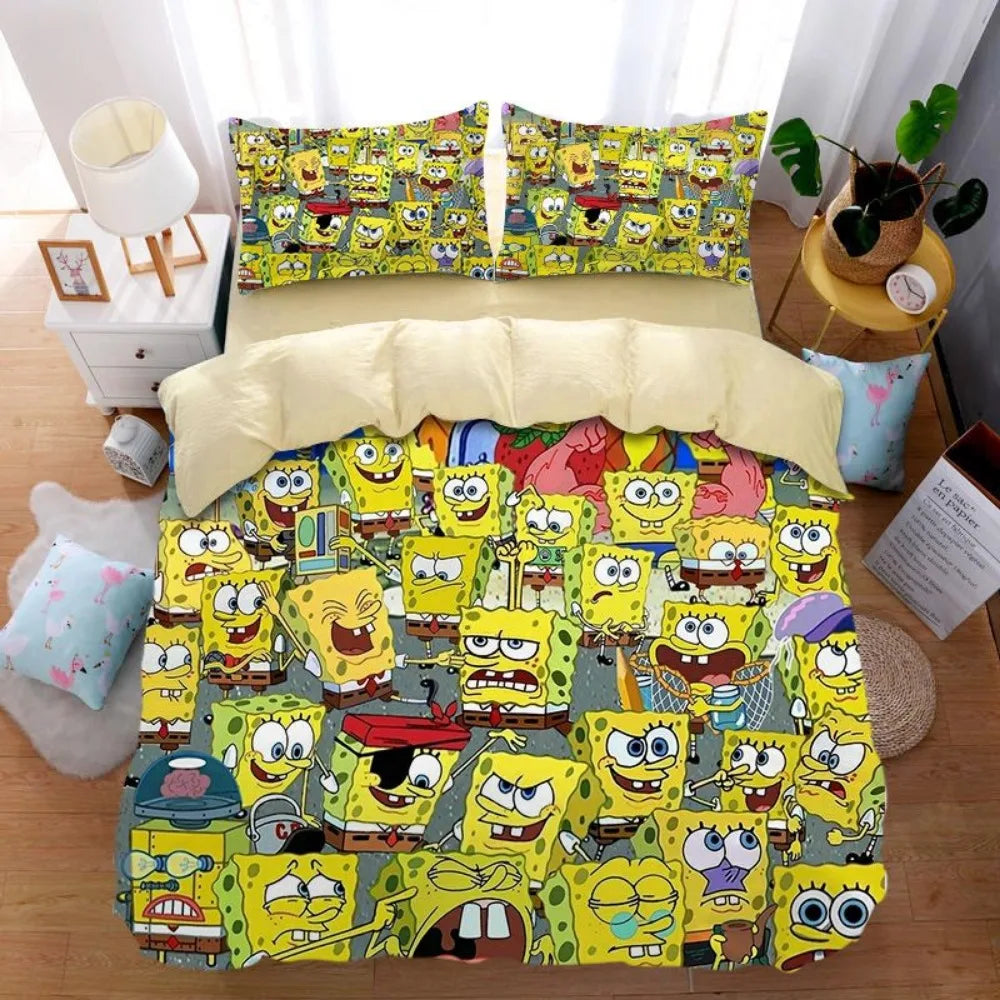 SpongeBob SquarePants Duvet Cover Set - Multi-Character Design