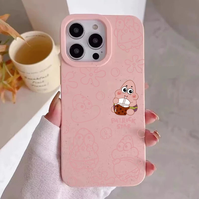 iPhone Hülle Spongebob - Patrick Rosa Getränk