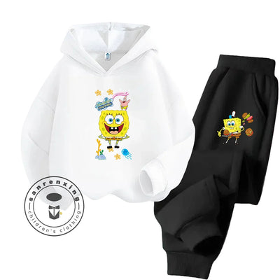 Ensemble Contrasté Bob L'Éponge - Blanc & Pantalon Noir