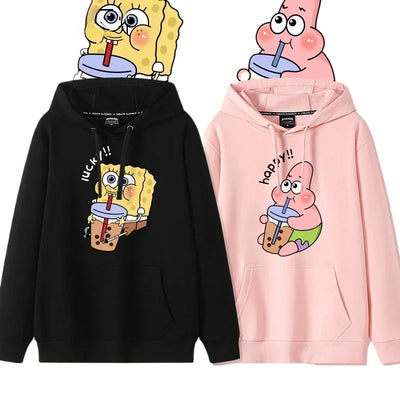 Hoodie Noir Bob L'Éponge - Mode Détente (Streetwear)