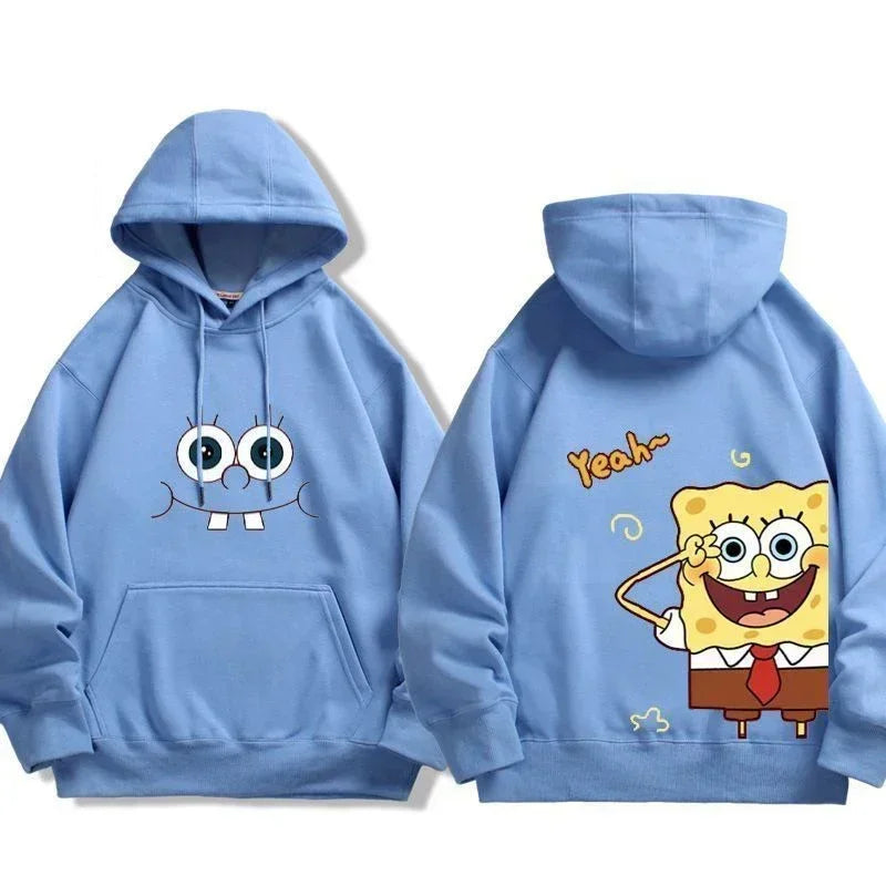 SpongeBob Sky Blue Hoodie - Smiling Portrait
