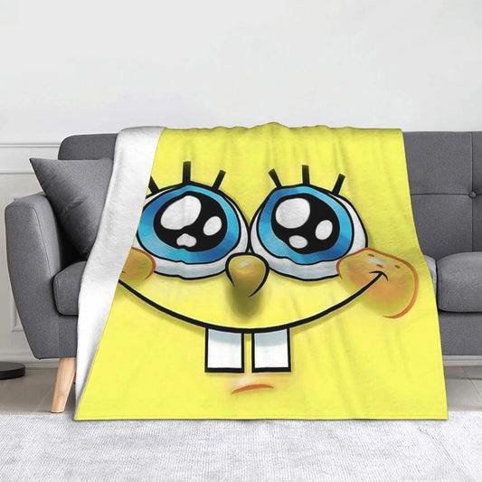 SpongeBob Plaiddecke – Motiv Bob mit funkelnden Augen