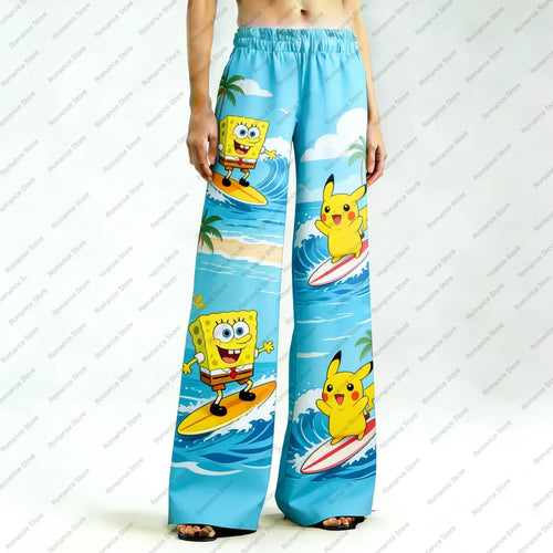 SpongeBob Schwammkopf Hose - Surfen in Bikini Bottom
