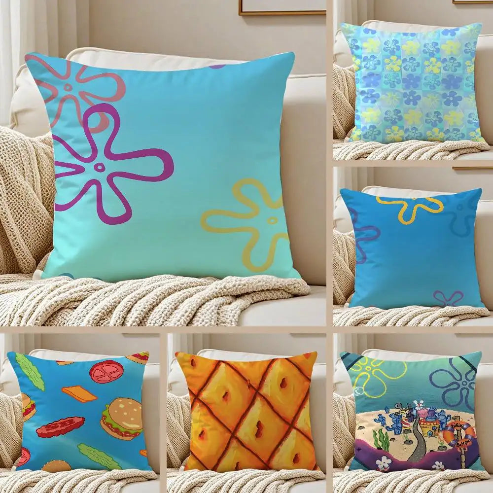 Housse de coussin Bob l'Éponge : design mix