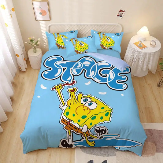 SpongeBob Schwammkopf Bettwäsche-Set – Weltraum-Design