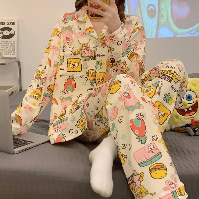 Pyjama Bob l'Éponge : ensemble home wear femme