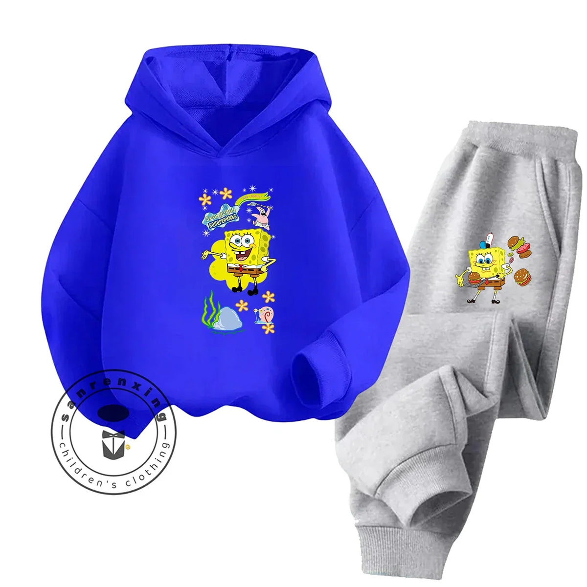 Ensemble Jogging Bob L'Éponge - Bleu & Pantalon Gris