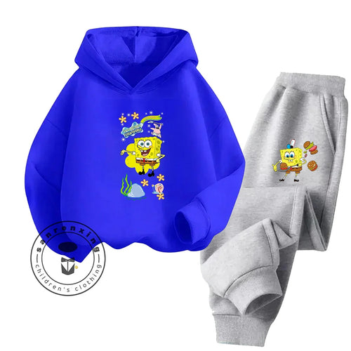 Ensemble Jogging Bob L'Éponge - Bleu & Pantalon Gris
