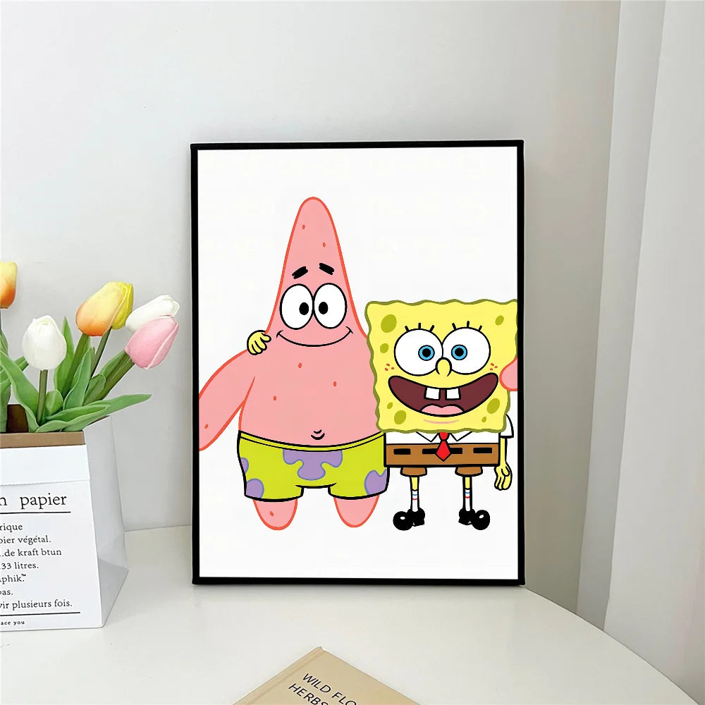 Poster Bob L'Éponge - Amis Duo Blanc