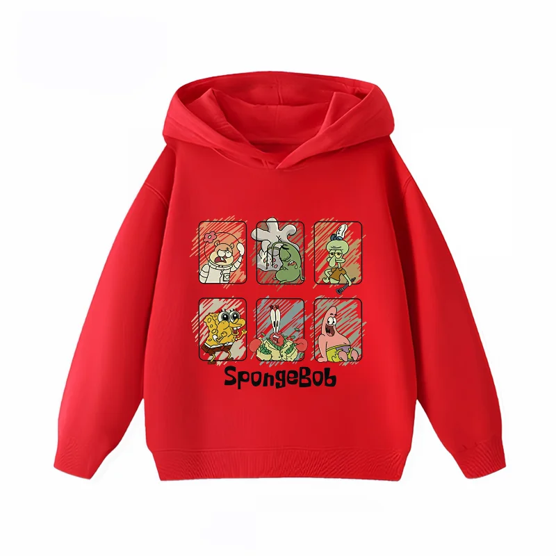 Red SpongeBob Hoodie - Vintage Collage