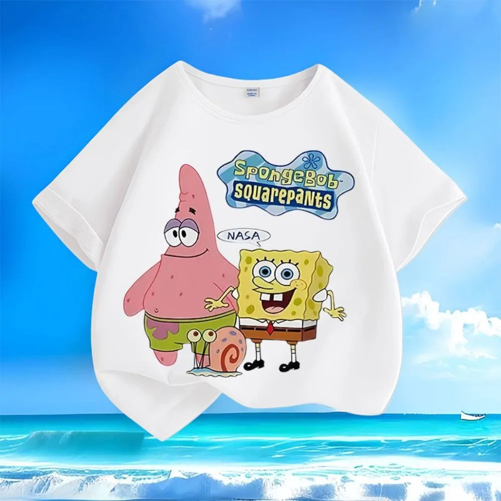 T-Shirt SpongeBob Schwammkopf - Sommerduo Weiß
