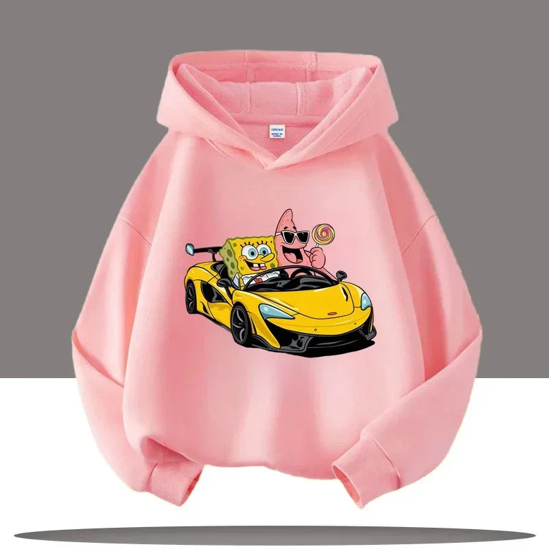 SpongeBob Pink Hoodie - Sports Car (Road Trip)