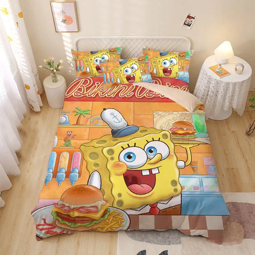 SpongeBob SquarePants Duvet Cover Set - Krusty Krab Burger Model