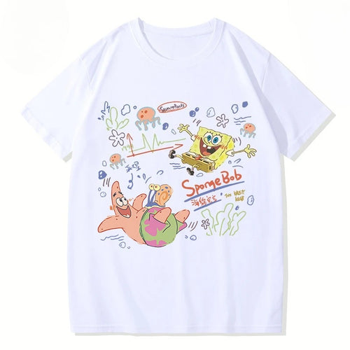 T-Shirt SpongeBob Schwammkopf – Freunde Weiß