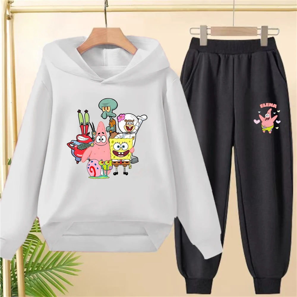 Ensemble Gris Bob L'Éponge - Design Épuré (Haut & Bas)