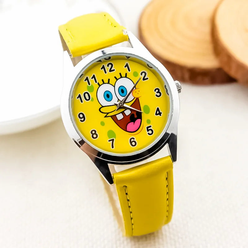SpongeBob Schwammkopf Quarzuhr – Grinsendes Gesicht (gelbes Armband)