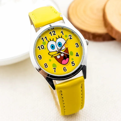 SpongeBob Schwammkopf Quarzuhr – Grinsendes Gesicht (gelbes Armband)
