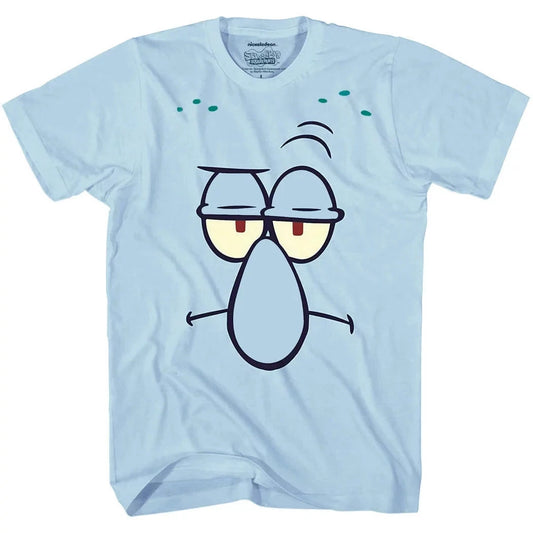 T-Shirt Coton Bob L'Éponge - Visage Carlo Blasé (Bleu)