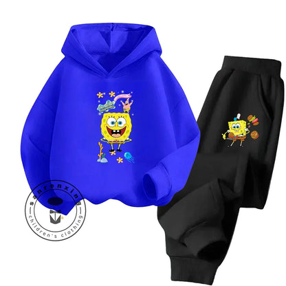 Ensemble Sport Bob L'Éponge - Bleu Roi & Pantalon Noir