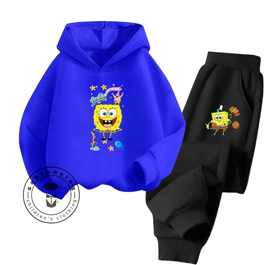 SpongeBob Sportanzug – Königsblau & Schwarze Hose