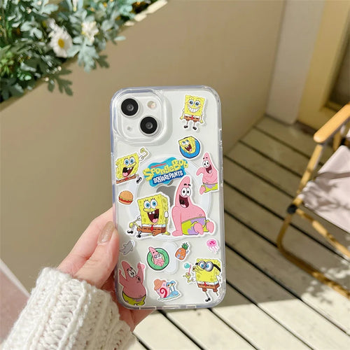 iPhone Hülle SpongeBob – bunte Kawaii-Aufkleber