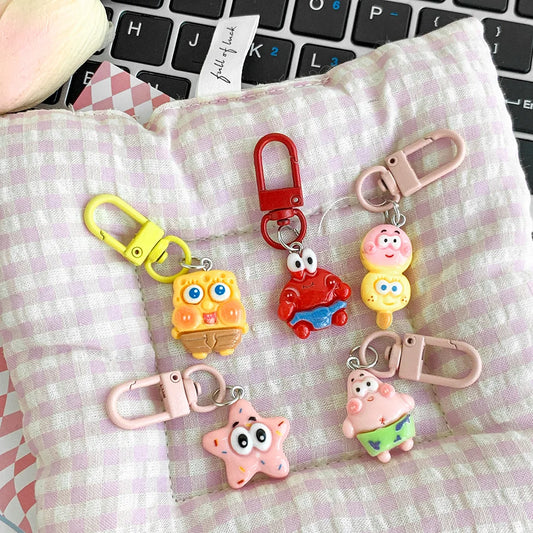 Schlüsselanhänger SpongeBob Schwammkopf - Karabiner Farbig