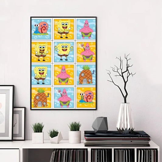 SpongeBob SquarePants-Poster - 9 Felder Raster