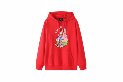 Hoodie Rouge Patrick L'Étoile - Fan de Burgers