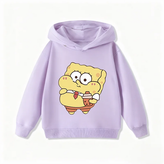 Hoodie Lila SpongeBob Schwammkopf - Glückliche Mahlzeit