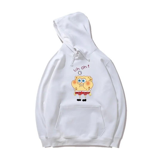 Weißer SpongeBob Hoodie - Klares Design