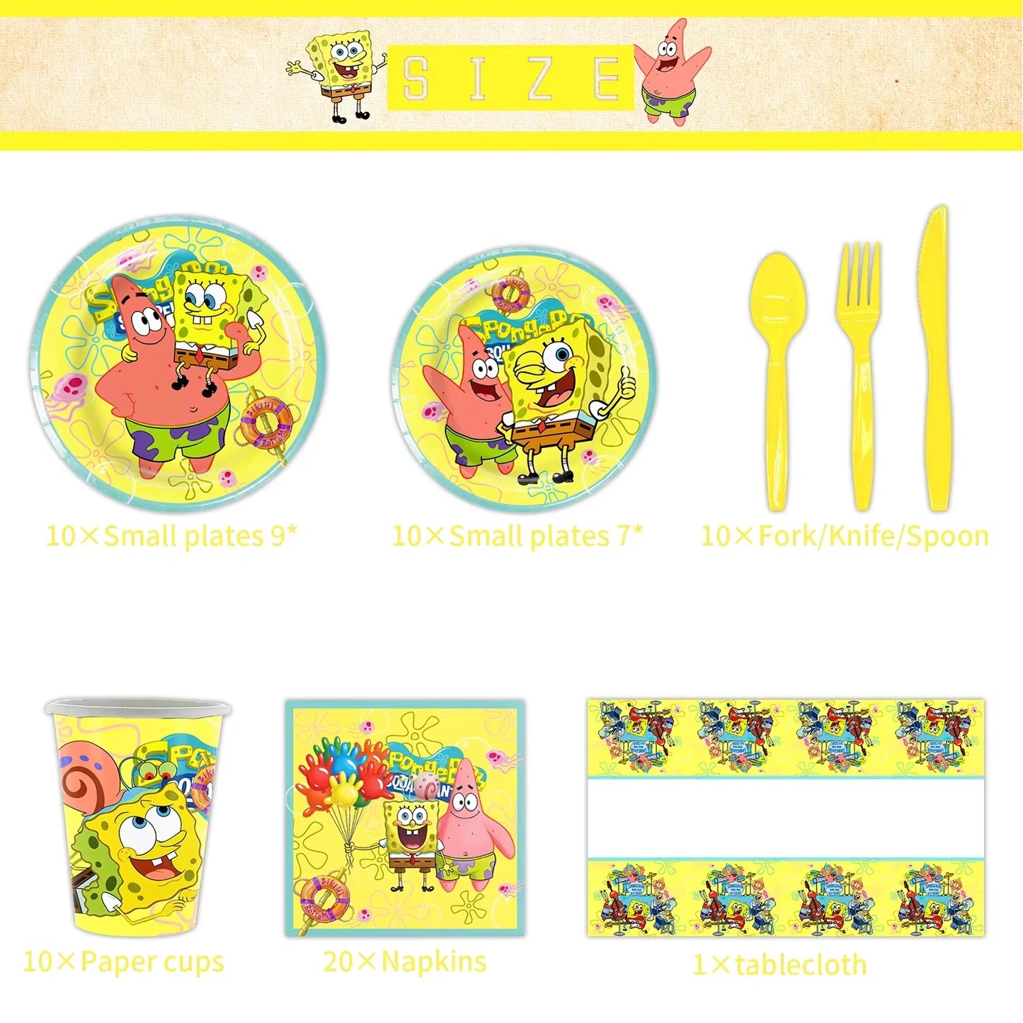 SpongeBob Schwammkopf Brille - Party-Stil