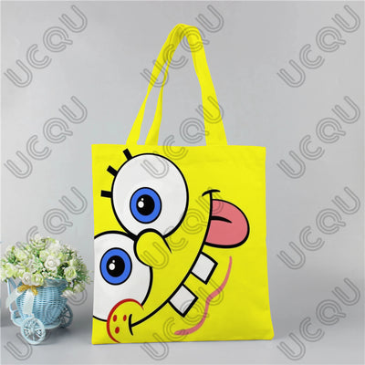 Tote bag Bob l'Éponge : gros plan sur un visage malicieux