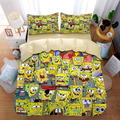 SpongeBob SquarePants Duvet Cover Set - Multi-Character Design