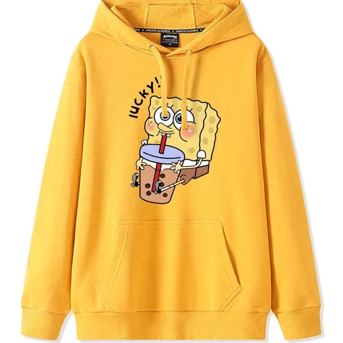 Sweat Shirt Jaune Bob L'Éponge - Style Décontracté