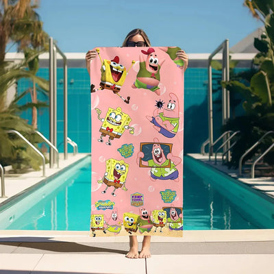 Spongebob Schwammkopf Strandtuch - Modell Pattern Patrick Rose