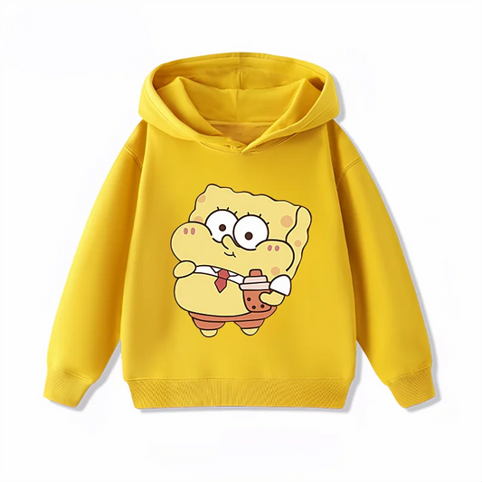 Gelber SpongeBob Schwammkopf Hoodie - Burger-Fan