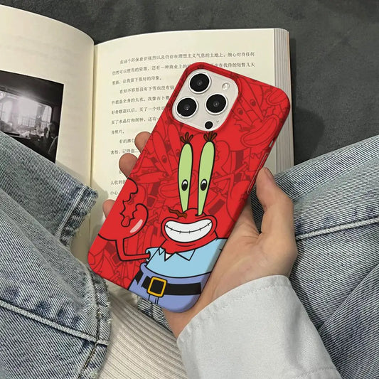 iPhone Hülle Spongebob - Mr Krabs Cartoon Rot