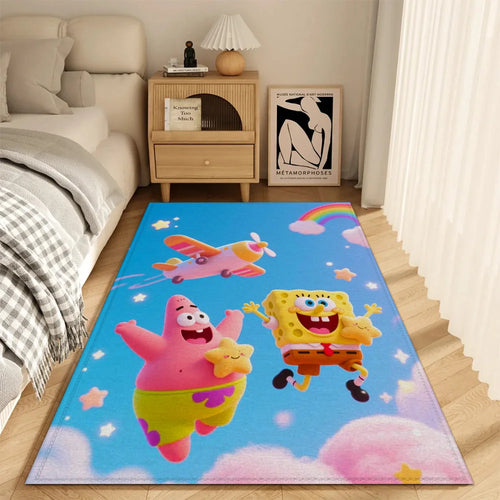 SpongeBob Wohnzimmerteppich – Modell Duo Rosa Wolken & Herzen
