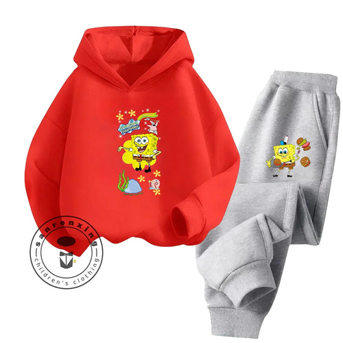 Ensemble Jogging Bob L'Éponge - Rouge & Pantalon Gris