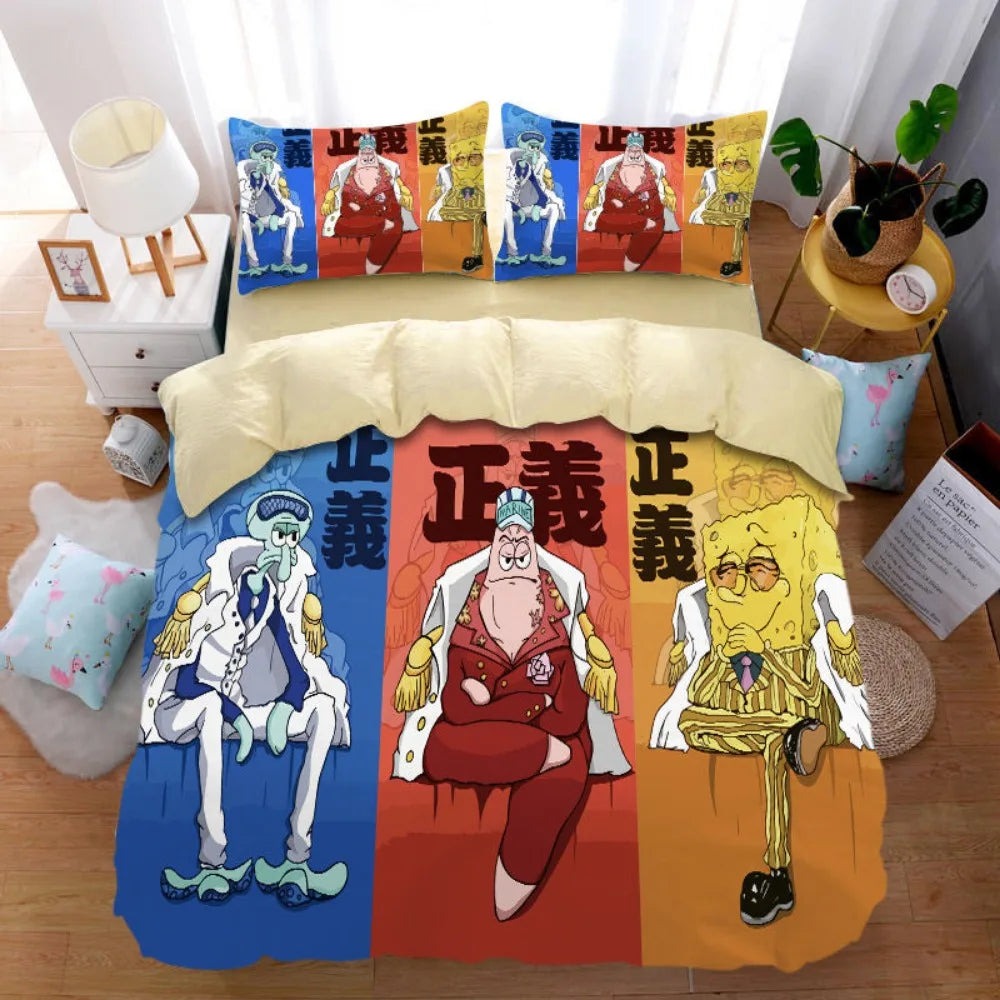 SpongeBob SquarePants Duvet Cover Set - Admiral Trio Model