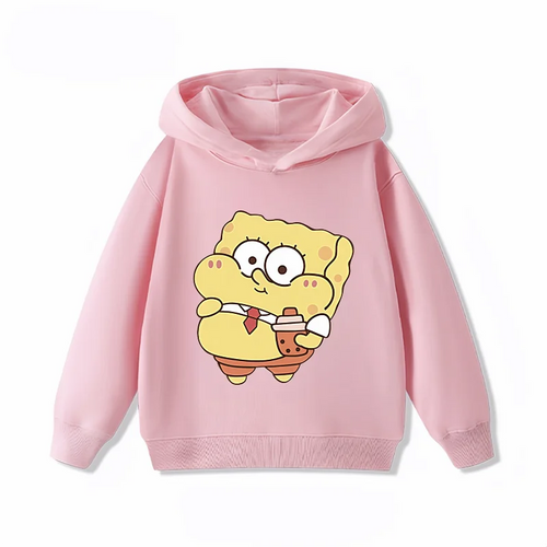 Sweat Rose Bob L'Éponge - Pâté de Crabe (Fille)