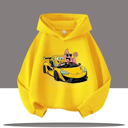 SpongeBob Yellow Hoodie - Racing Team (Sports Car)