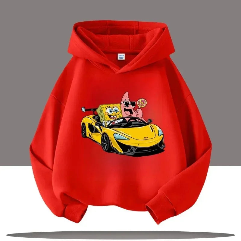 SpongeBob Red Hoodie - Rally Sport (Yellow Car)