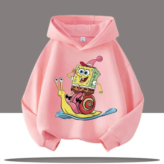 Pink SpongeBob Hoodie - Gary & SpongeBob (Süß)