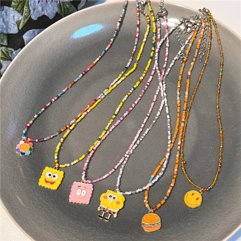 Halskette SpongeBob Perlen – Kawaii-Stil